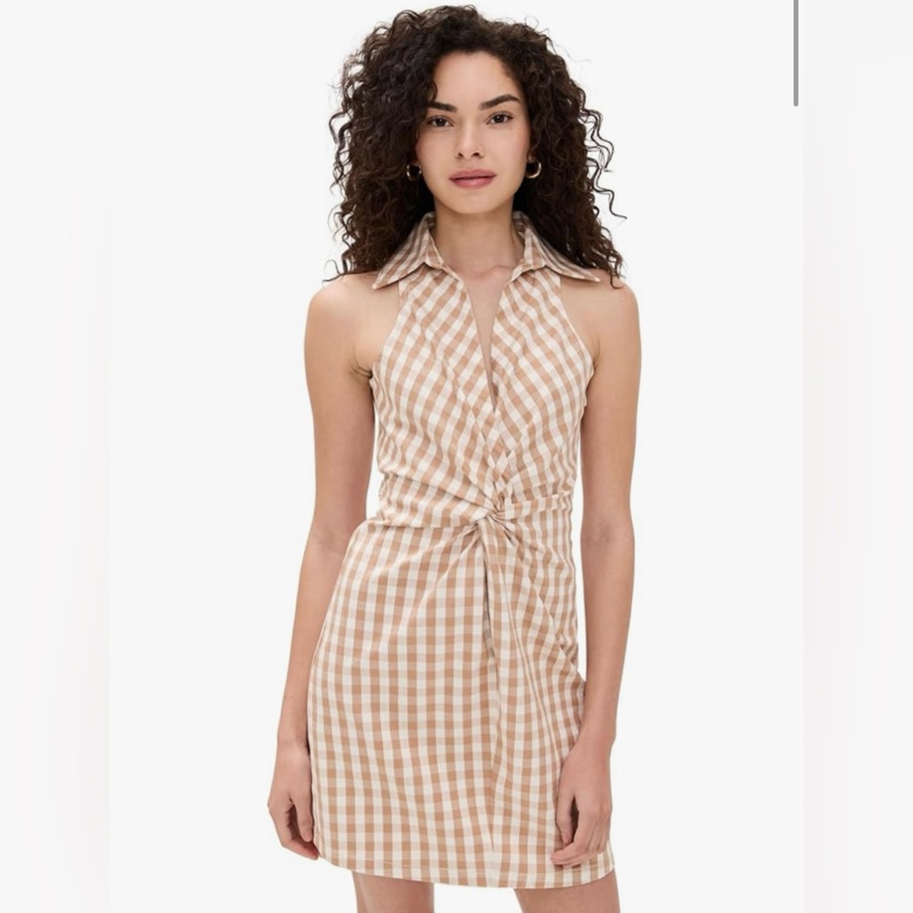 Cinq à Sept Women's Gingham Denim Sleeveless McKenna Dress